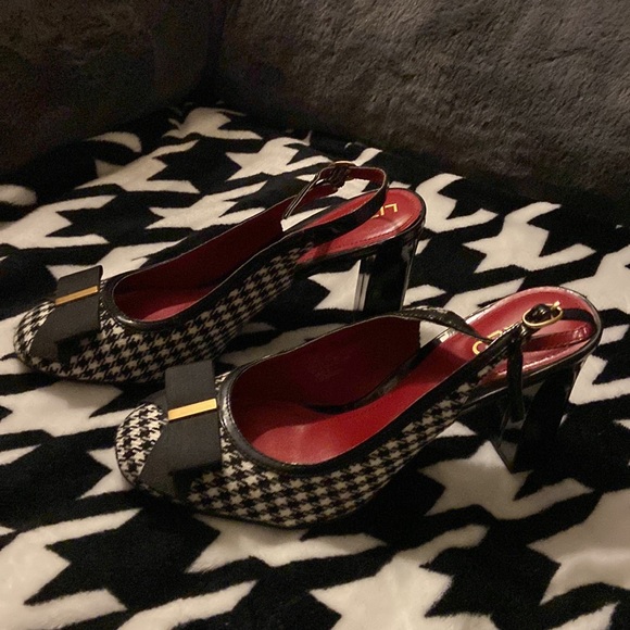 Liz & Co houndstooth heels, size 6 1/2 M - Picture 5 of 8